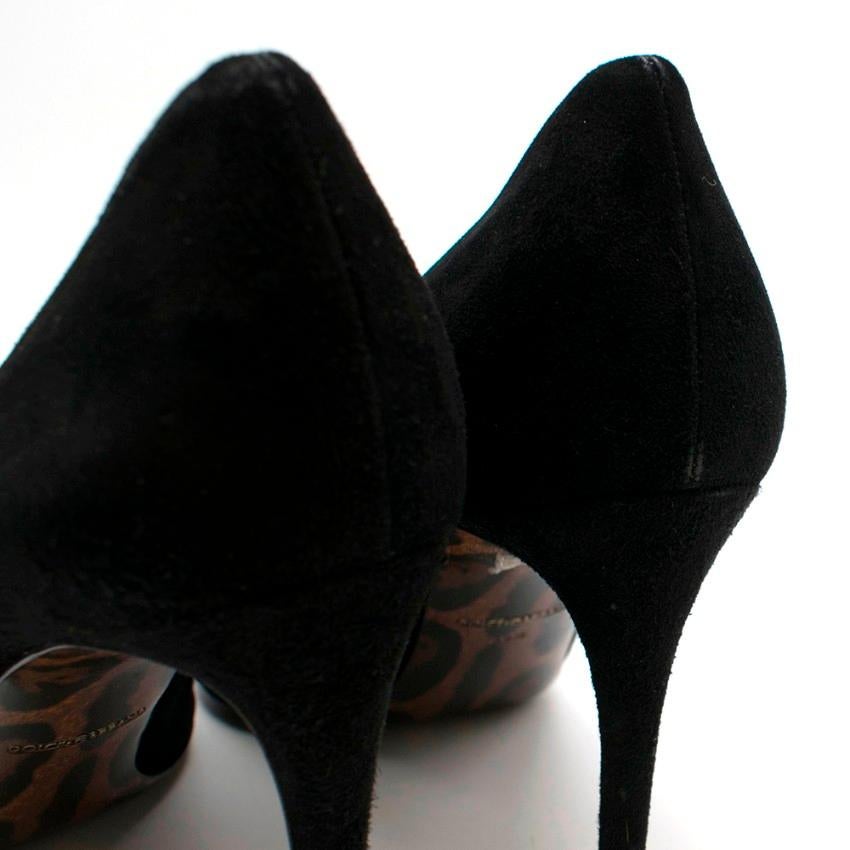 Women's Dolce & Gabbana Black Suede Heeled Pumps