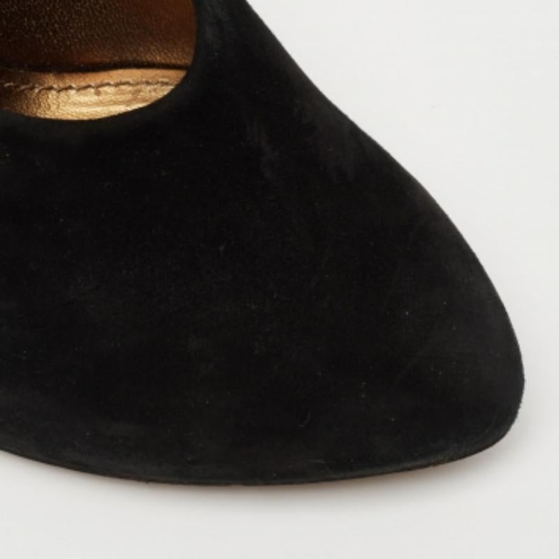 Noir Dolce & Gabbana Escarpins à plateforme en daim noir Taille 38 en vente