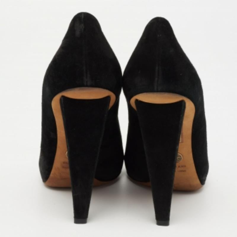 Dolce & Gabbana Escarpins à plateforme en daim noir Taille 38 en vente 3