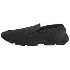 Dolce 
Gabbana Black Suede Slip On Loafers Size 41