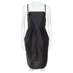 Dolce & Gabbana Black Taffeta Sleeveless Short Dress S