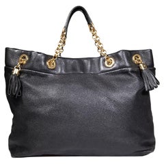 Dolce & Gabbana Black Tassel Chain Shoulder Bag