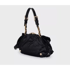 Dolce & Gabbana Black Textile Crystal Clutch