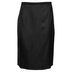 Dolce & Gabbana Falda lápiz de crepé texturizado negra M