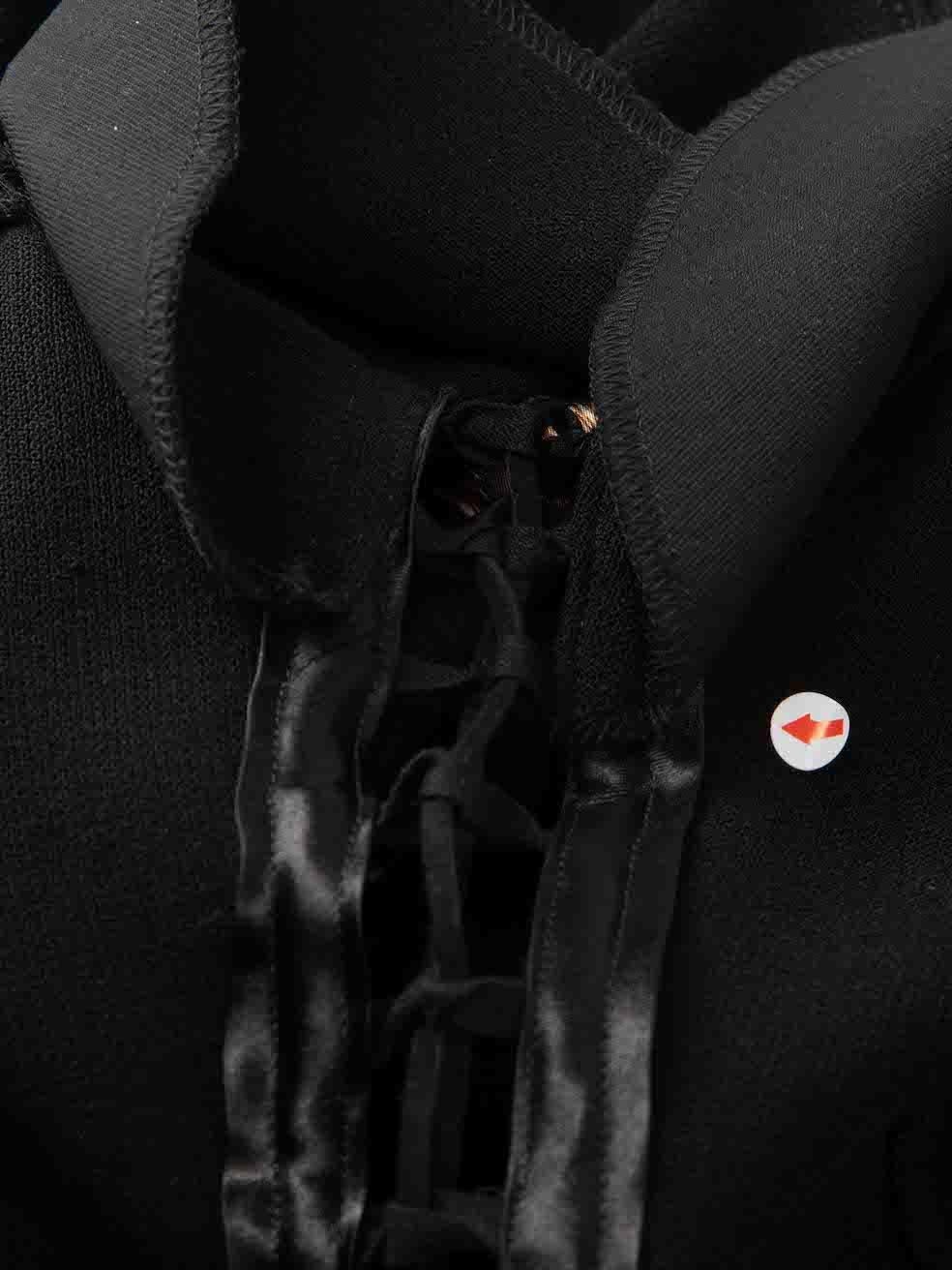 Dolce & Gabbana Schwarzes Minikleid mit Krawatte und Schnürung Größe S im Angebot 1