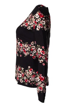 Dolce & Gabbana, Top negro con estampado floral