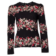 Dolce & Gabbana, Top noir à imprimé floral