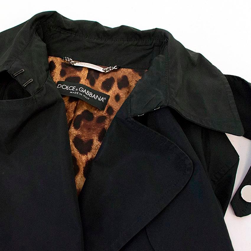 Black Dolce & Gabbana black trench coat - Size US 4