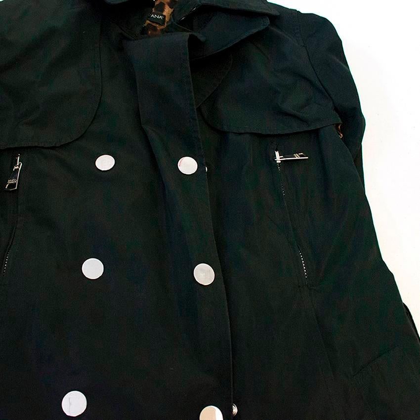 Dolce & Gabbana black trench coat - Size US 4 In Excellent Condition In London, GB