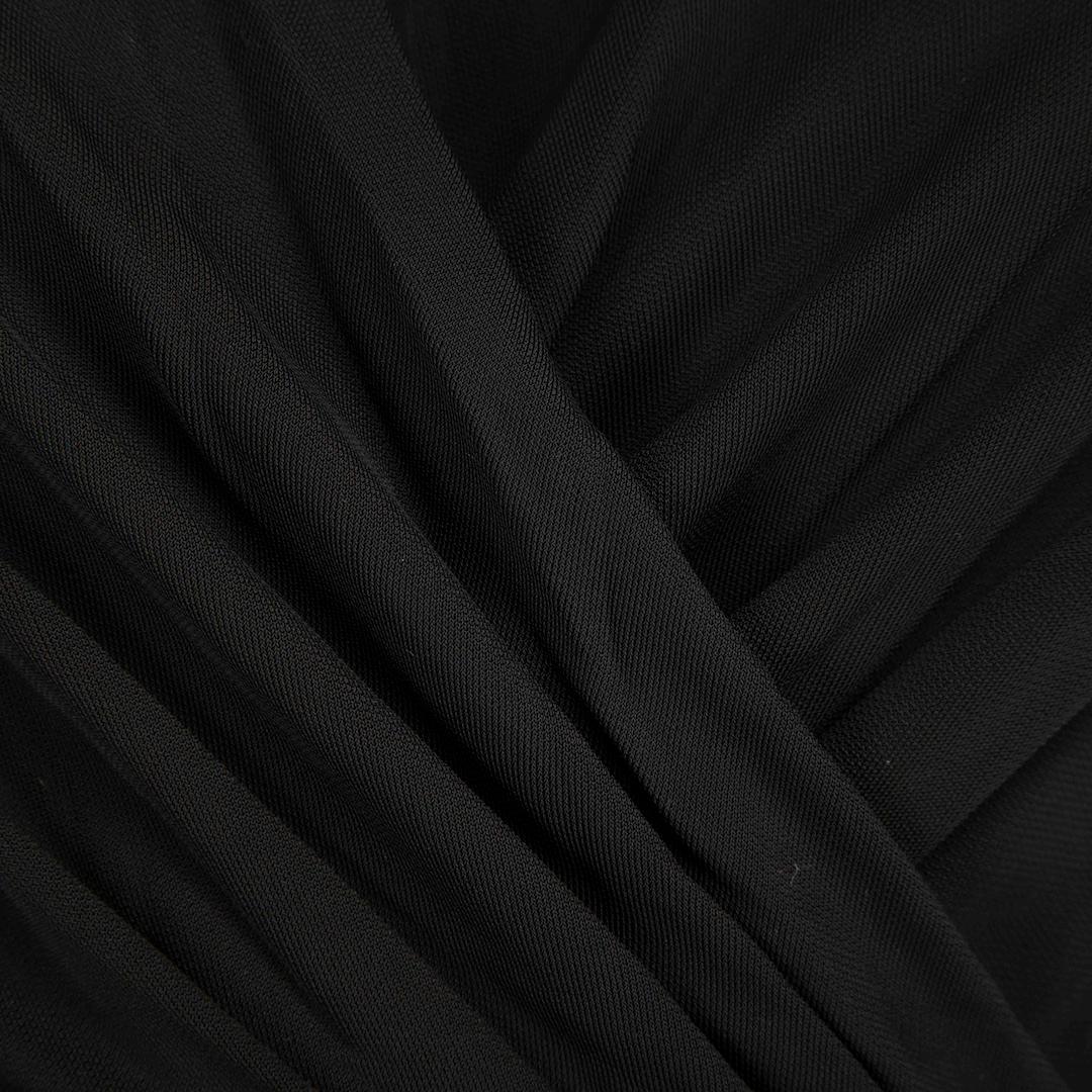 Dolce & Gabbana - Mini robe noire ceinturée à col en V, taille M Excellent état - En vente à London, GB