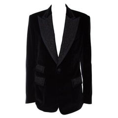 Dolce & Gabbana Black Velvet Casino Tuxedo Jacket L