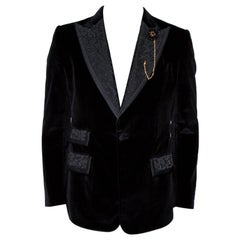 Dolce & Gabbana Black Velvet Casino Tuxedo Jacket M