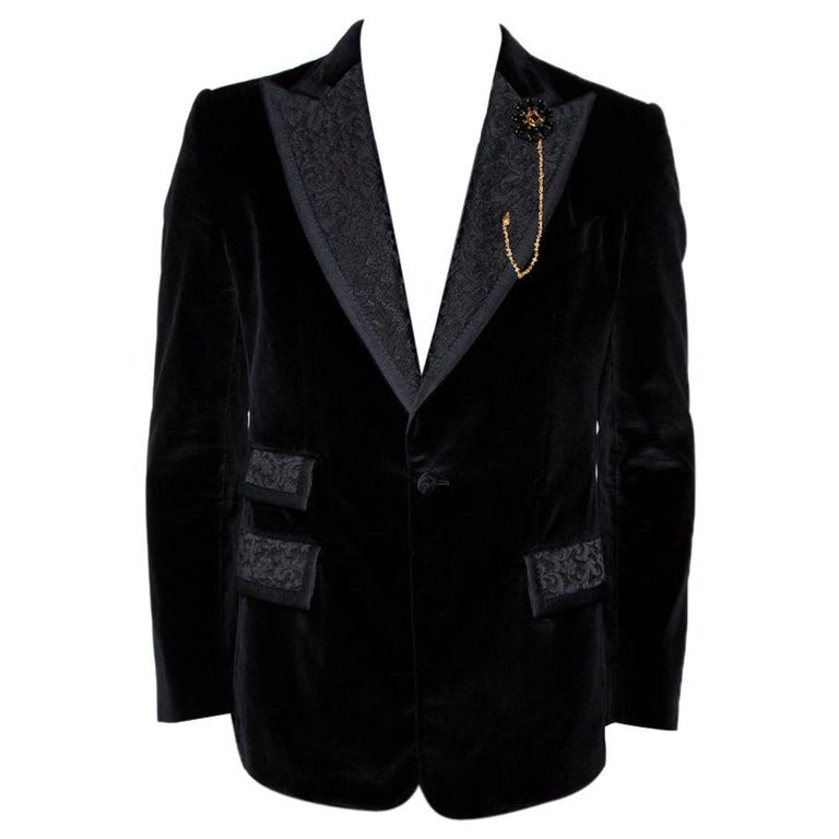Dolce and Gabbana Black Velvet Casino Tuxedo Jacket M at 1stDibs ...