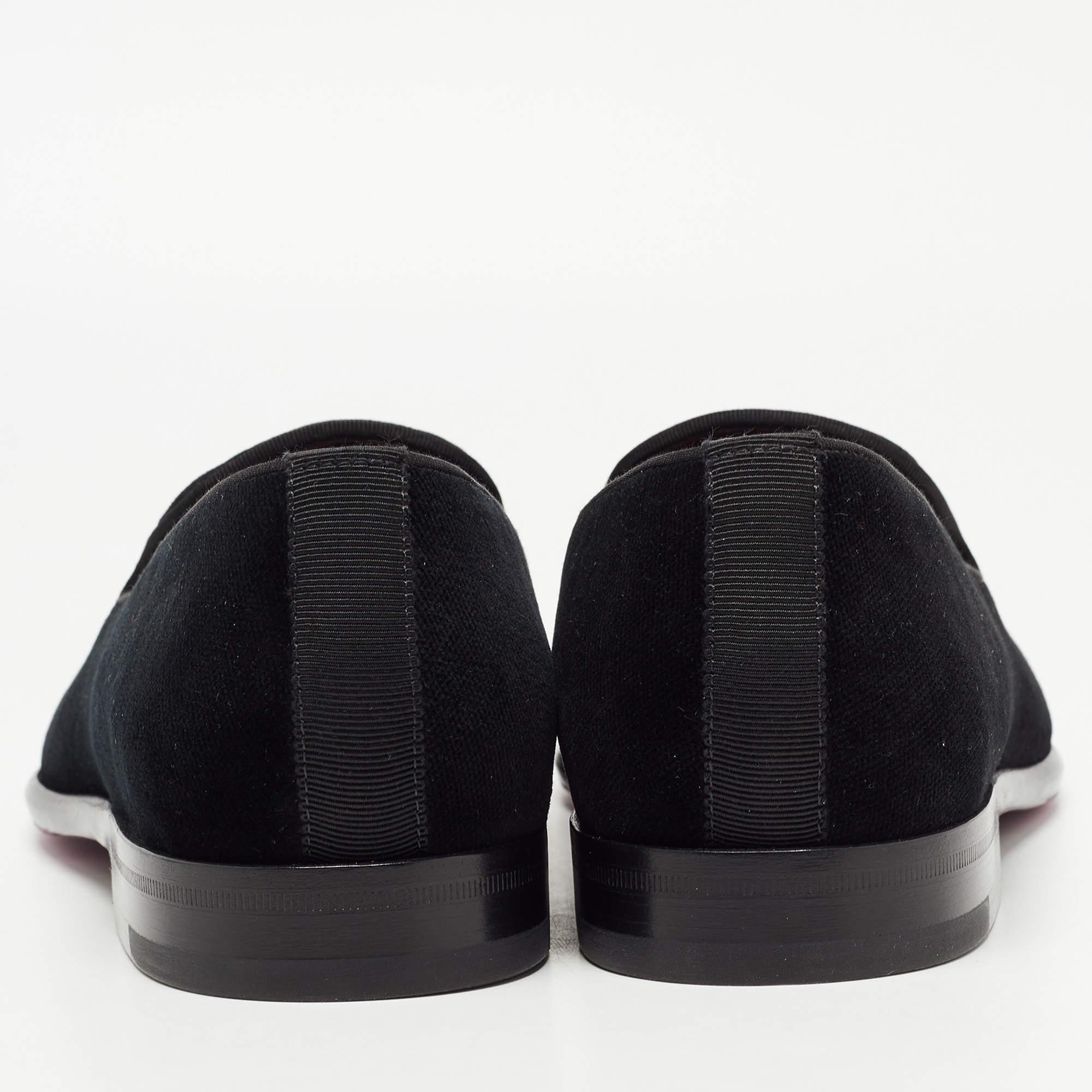 Dolce & Gabbana Black Velvet DG Logo Smoking Slippers Size 41 3