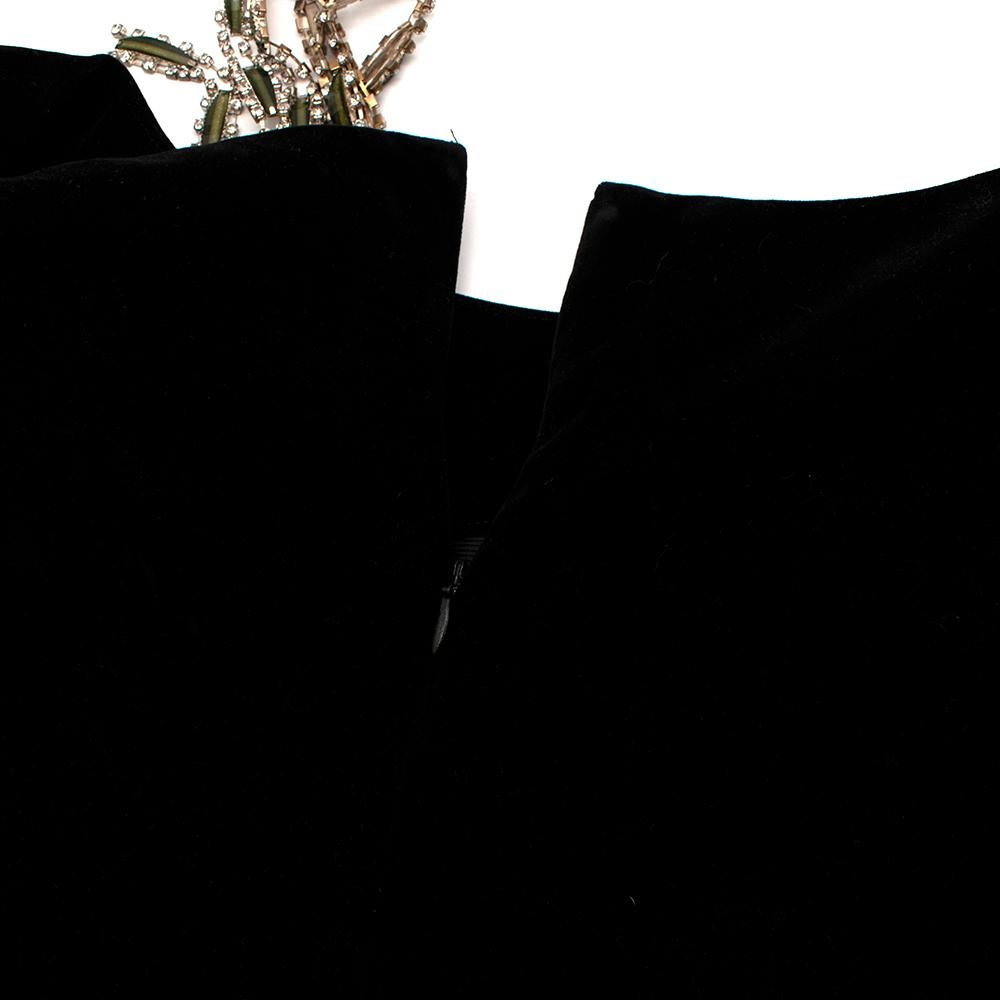 Dolce & Gabbana Bata De Terciopelo Negra Con Adornos De Cristal - Talla Mediana en venta 5