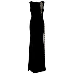 Dolce & Gabbana Bata De Terciopelo Negra Con Adornos De Cristal - Talla Mediana