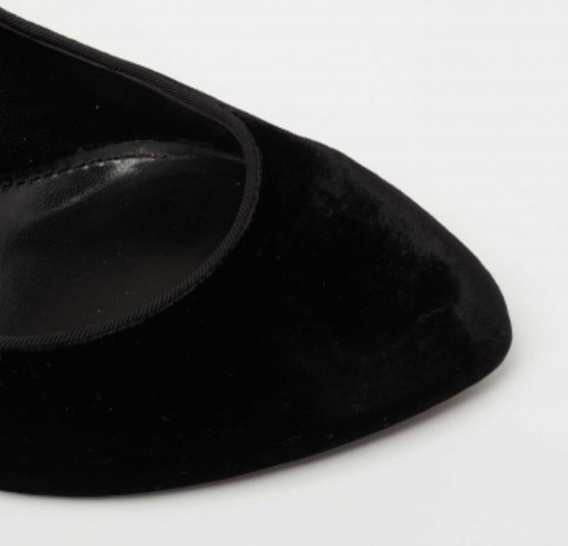 Dolce & Gabbana - Pompe in velluto nero misura 39,5 in vendita 2