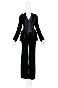 Dolce & Gabbana Black Velvet Tuxedo Ensemble 2004