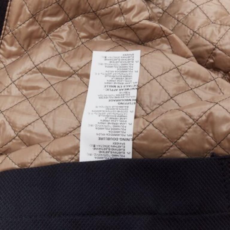 DOLCE GABBANA Veste bombardier à poignets en laine vierge noire avec garnitures militaires dorées IT50 L en vente 4