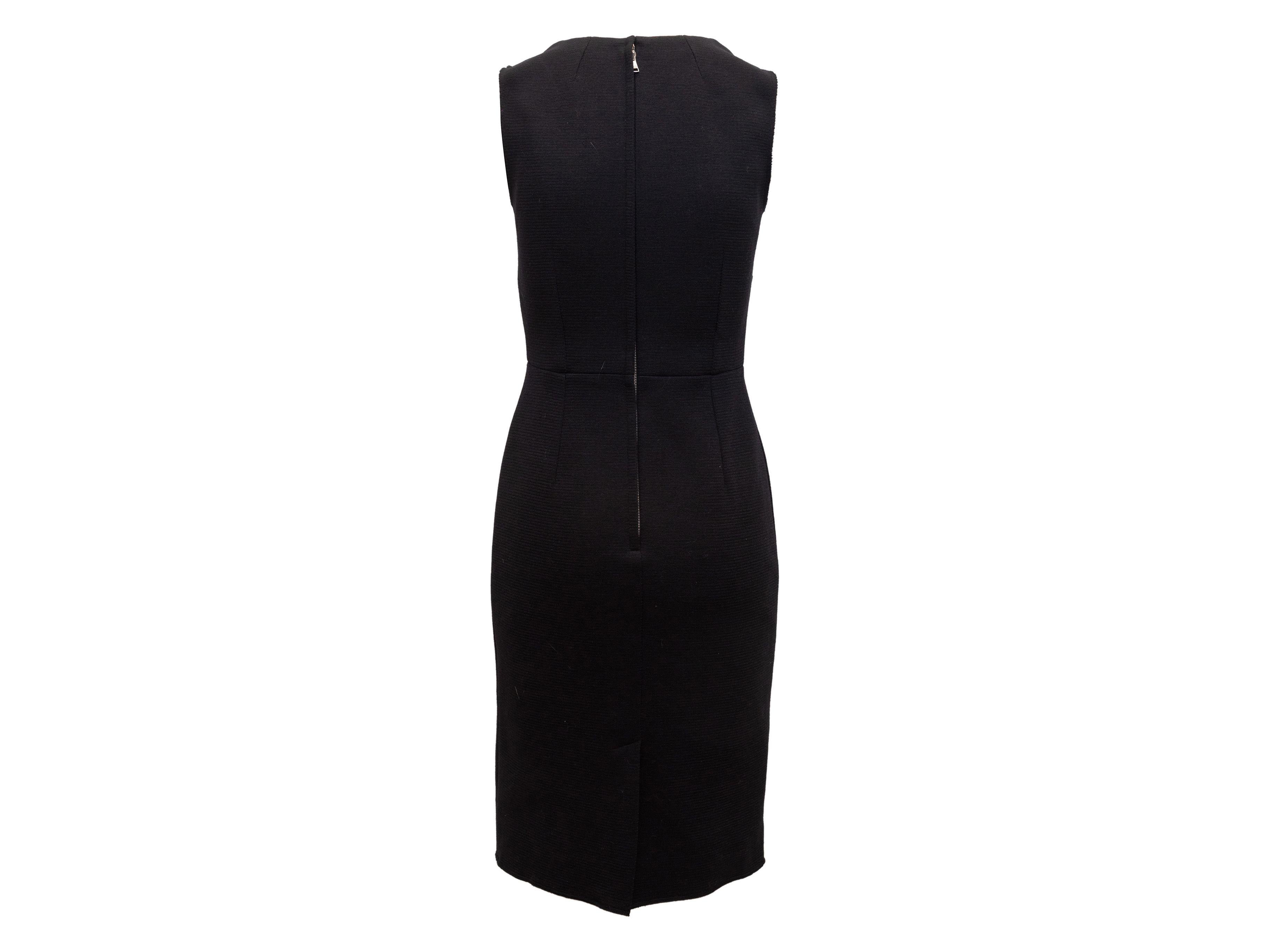 Women's Dolce & Gabbana Black Virgin Wool Sleeveless Dress