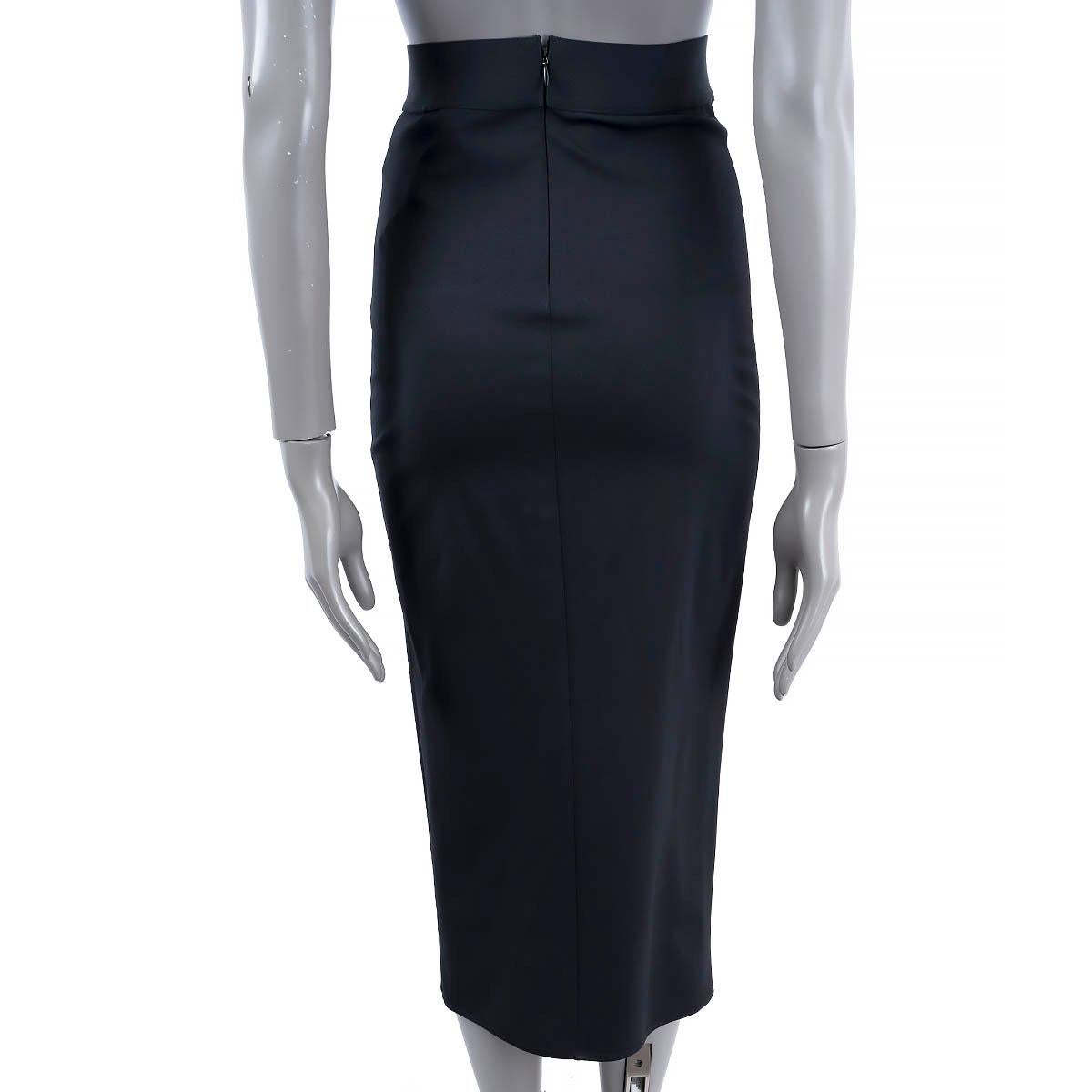 De las mujeres DOLCE & GABBANA viscosa negra 2022 LOGO CINTURÓN PENDIENTE Falda MIDI 40 S en venta