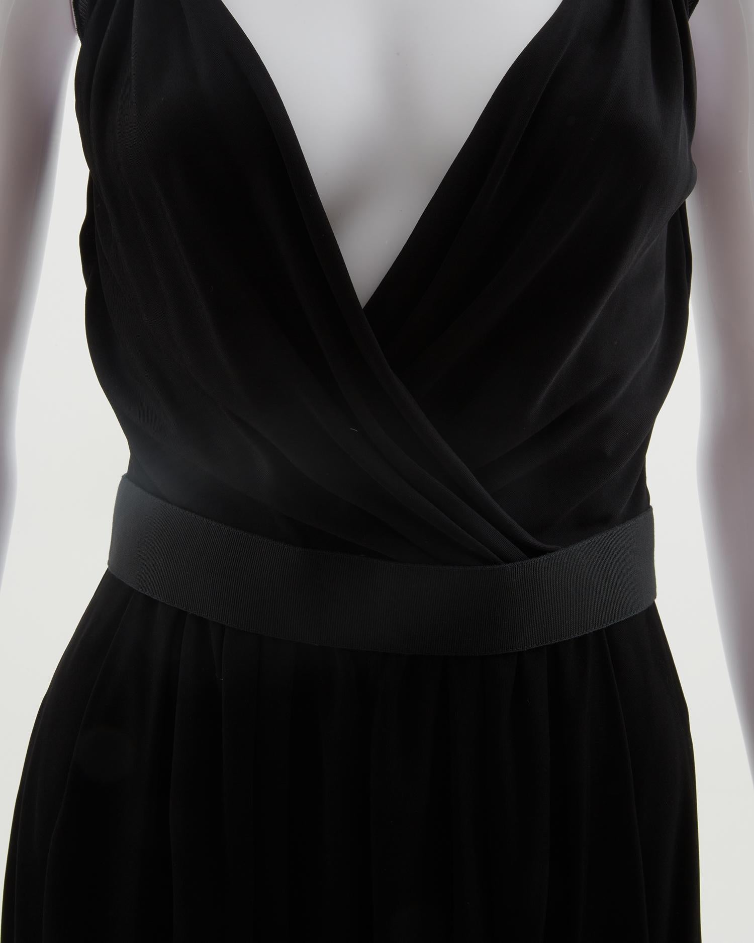 Dolce & Gabbana black viscose ruched harem jumpsuit, ss 1991 2