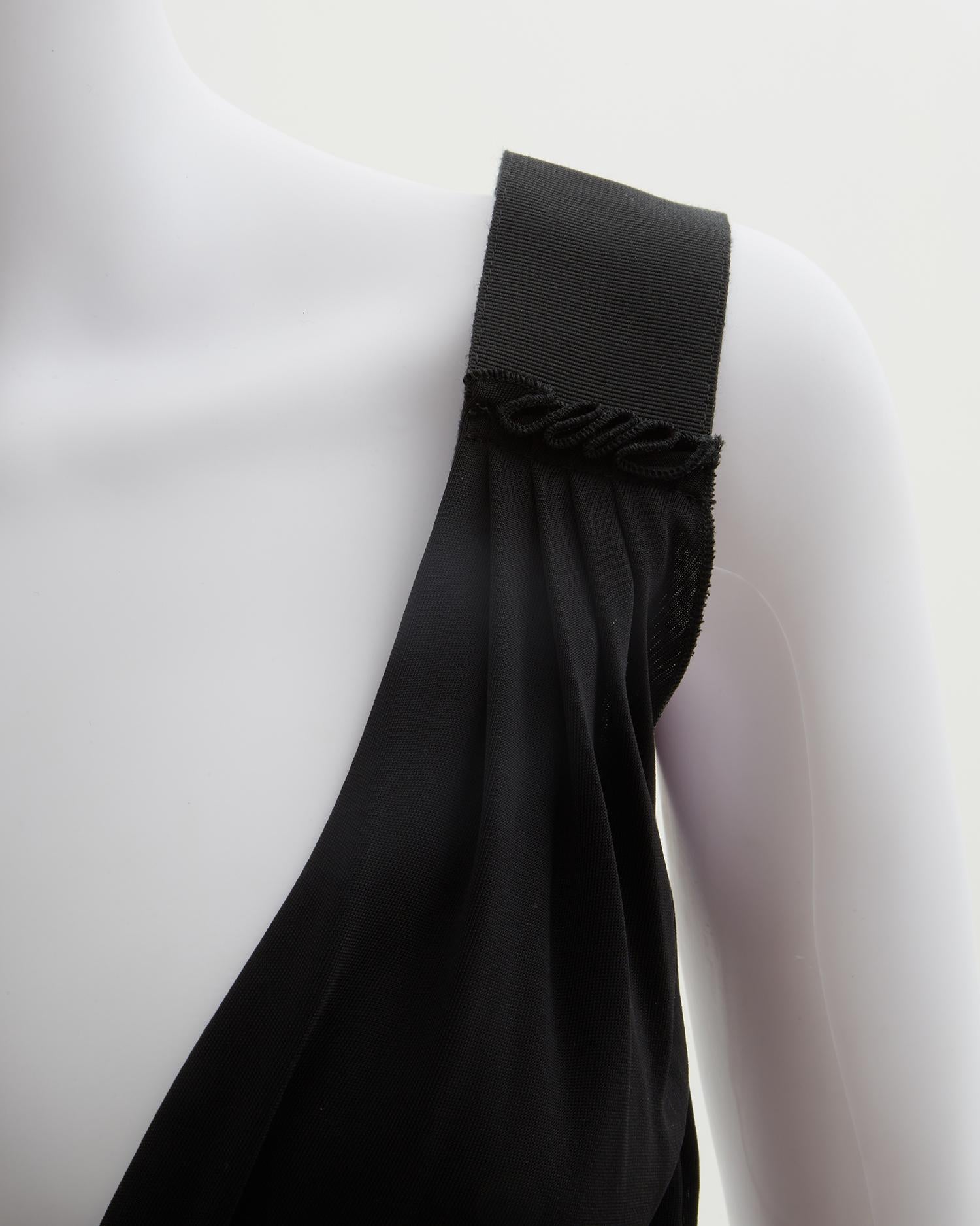 Dolce & Gabbana black viscose ruched harem jumpsuit, ss 1991 For Sale 3