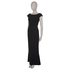 DOLCE & GABBANA black viscose SLEEVELESS EVENING GOWN Dress XS