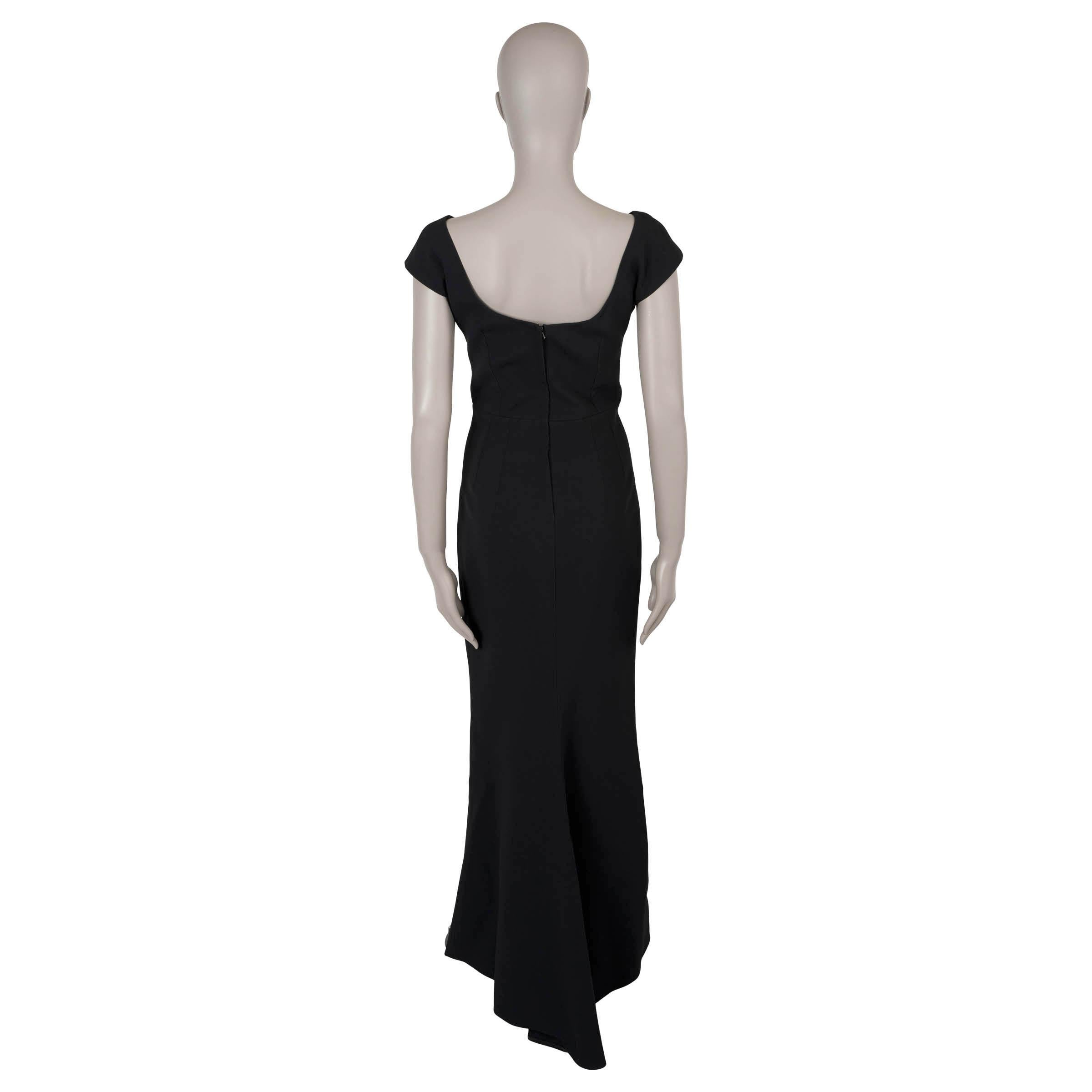 Black DOLCE & GABBANA black viscose SLEEVELESS EVENING GOWN Dress XS For Sale