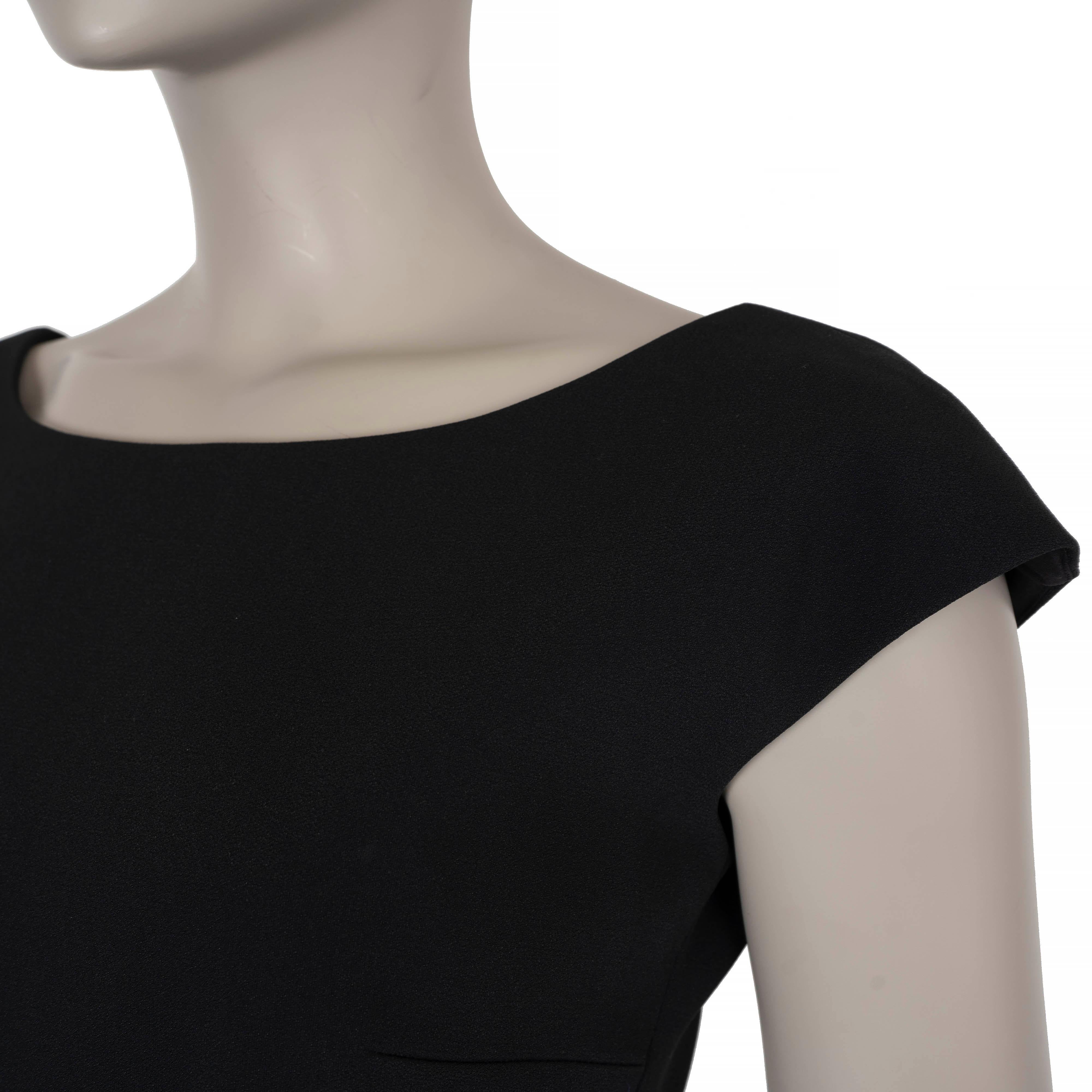 DOLCE & GABBANA black viscose SLEEVELESS EVENING GOWN Dress XS In Excellent Condition For Sale In Zürich, CH