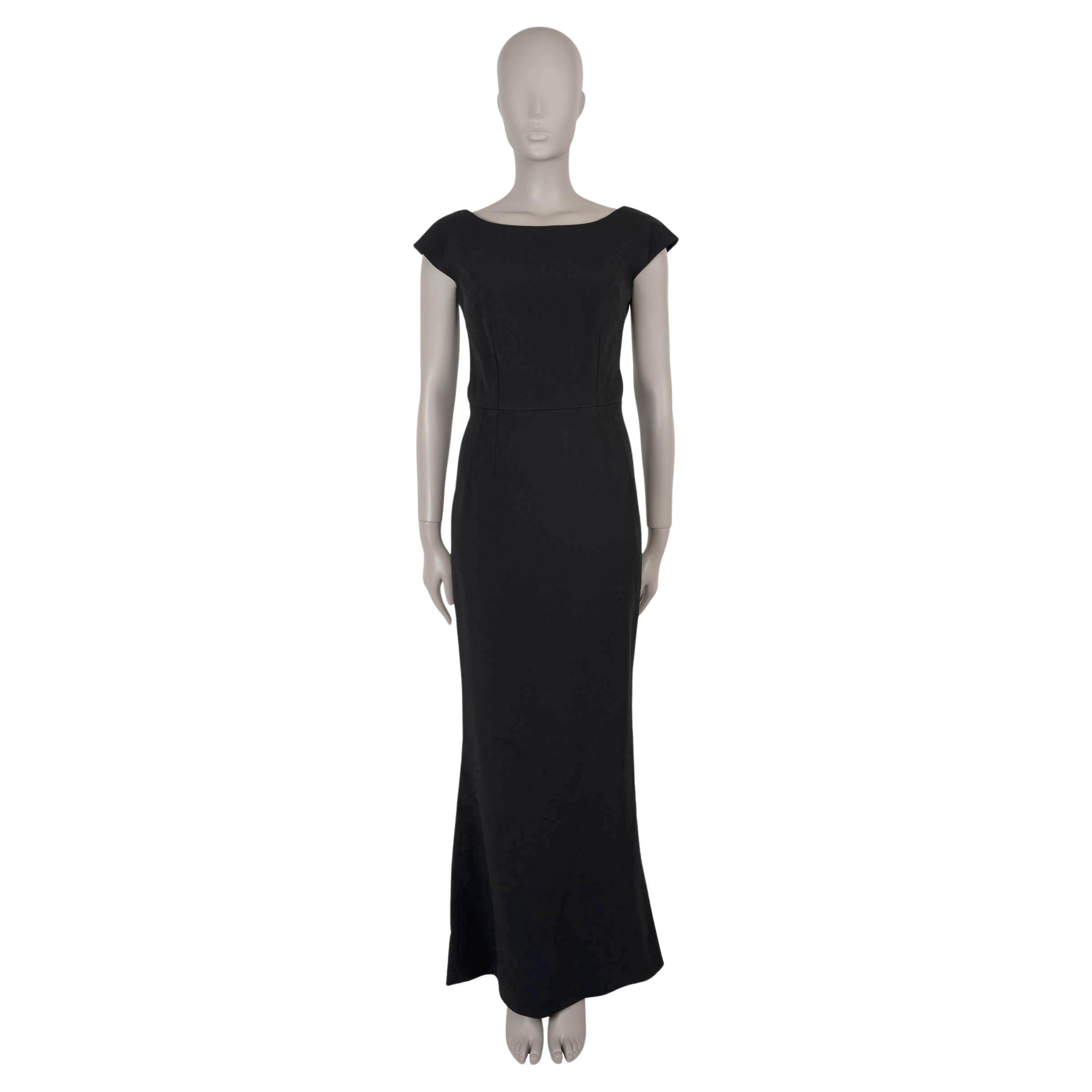 DOLCE & GABBANA black viscose SLEEVELESS EVENING GOWN Dress XS For Sale