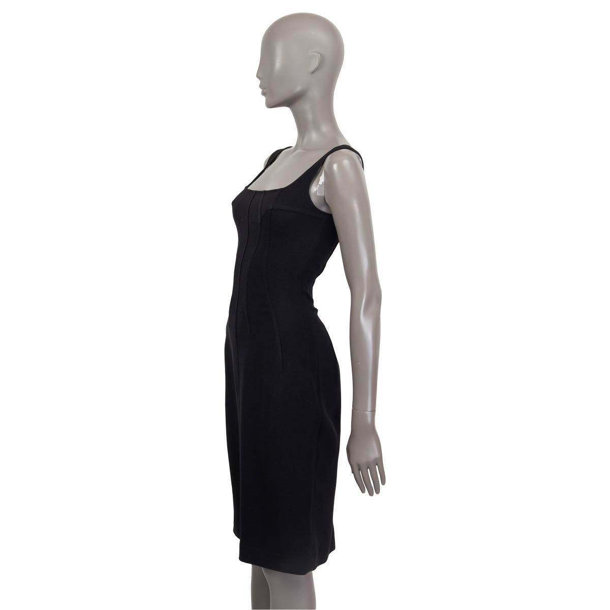 DOLCE & GABBANA black viscose Sleeveless Sheath Dress 40 S In Excellent Condition For Sale In Zürich, CH