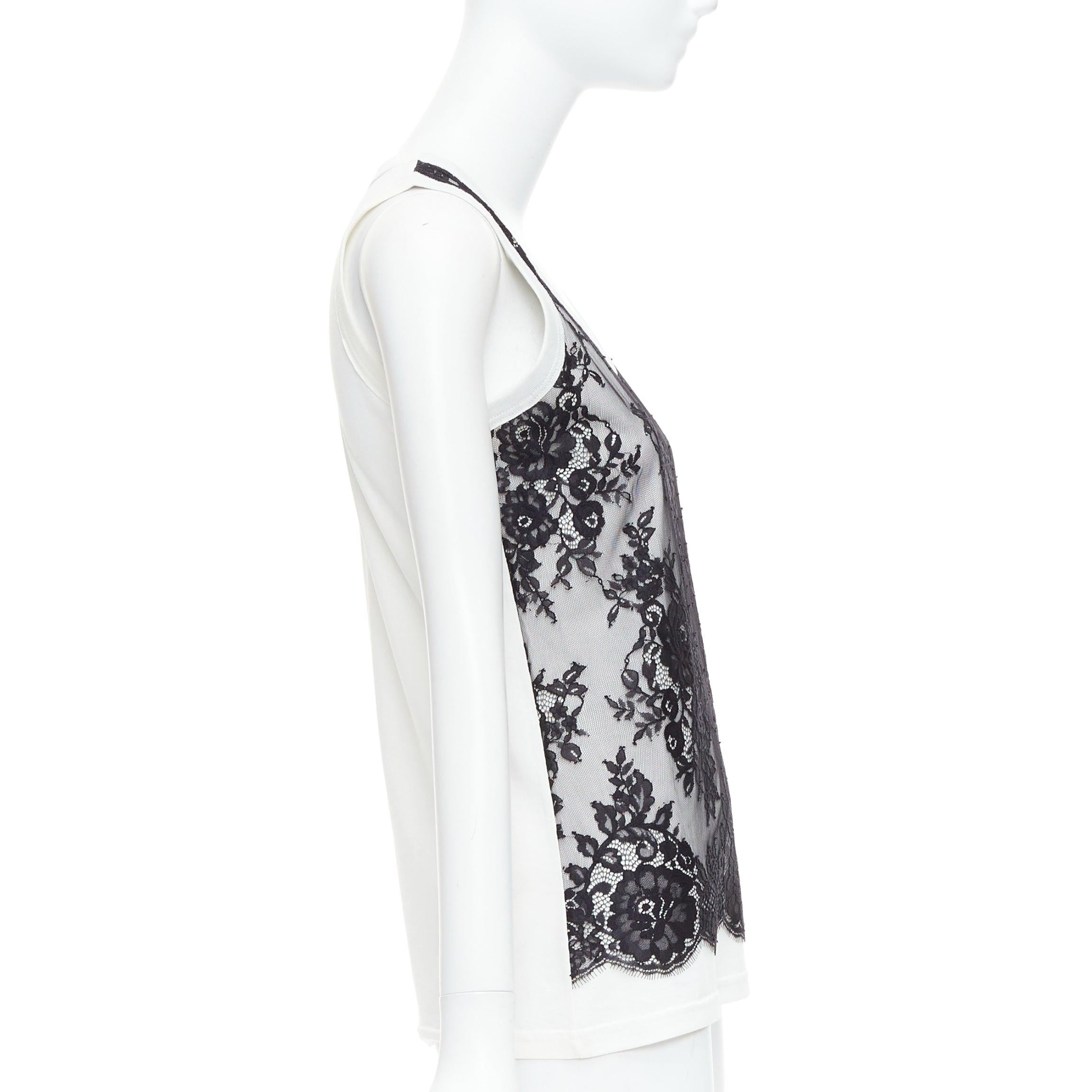 DOLCE GABBANA canotta in pizzo bianco e nero IT40 S In condizioni ottime in vendita a Hong Kong, NT