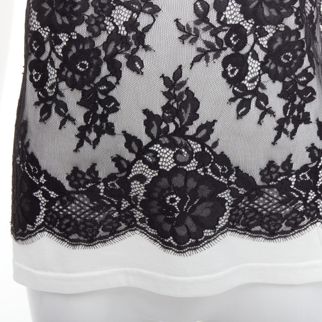 DOLCE GABBANA canotta in pizzo bianco e nero IT40 S in vendita 2