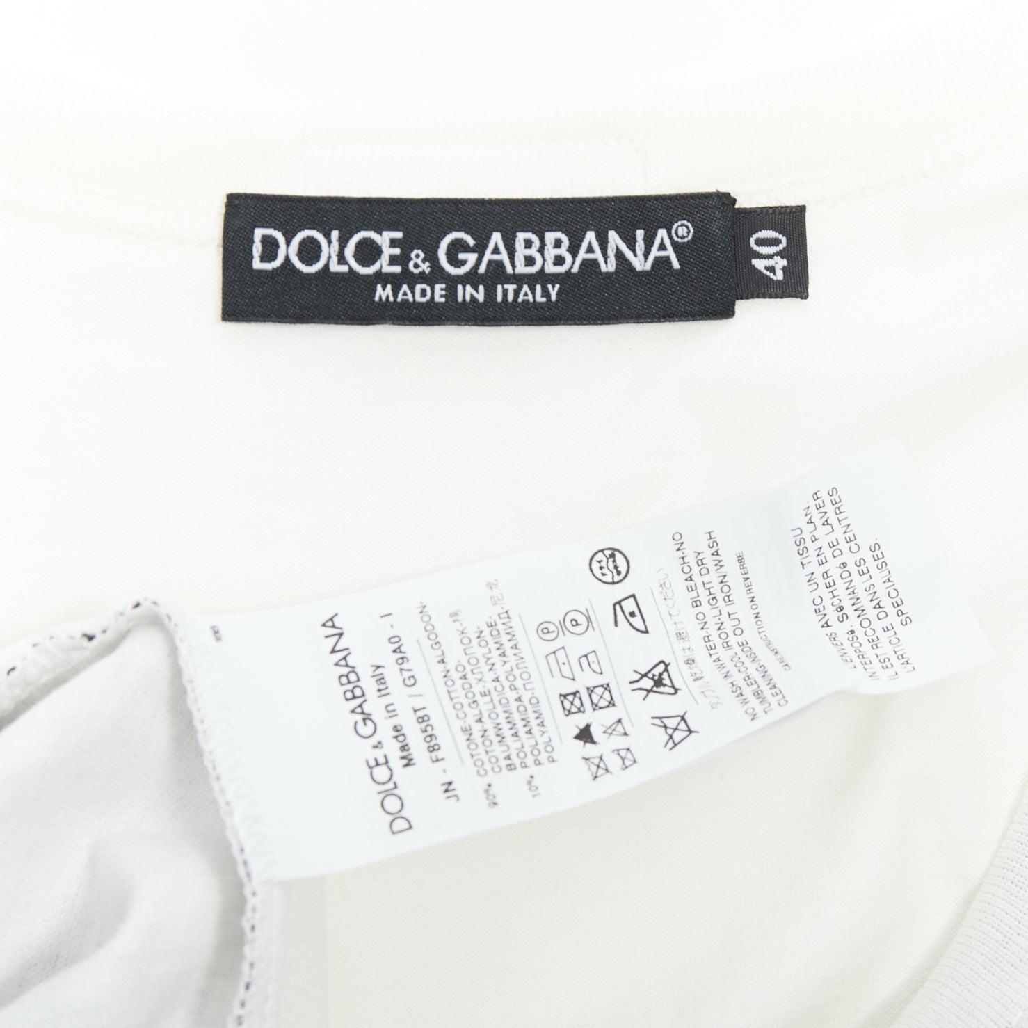 DOLCE GABBANA canotta in pizzo bianco e nero IT40 S in vendita 3
