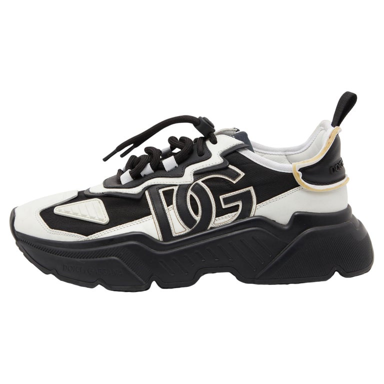 Dolce & Gabbana Black Nylon Galileo High Top Sneakers Shoes