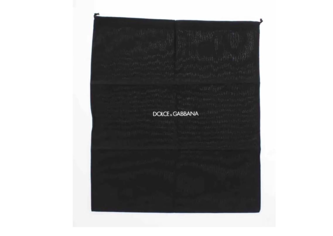 Dolce & Gabbana Black White Leather King Crown Card Holder Wallet Men's Purse 1