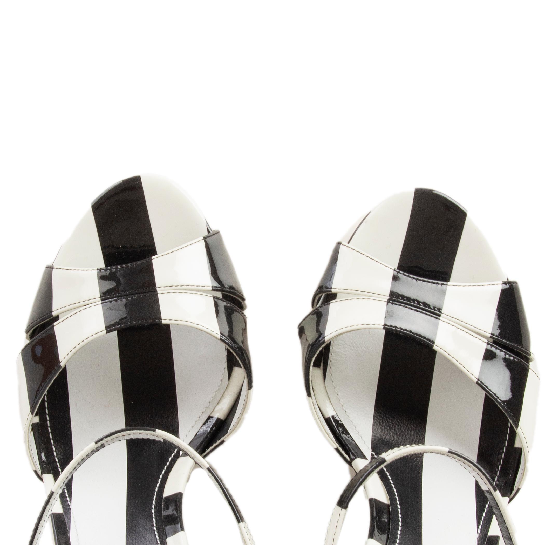 black and white stripe sandals