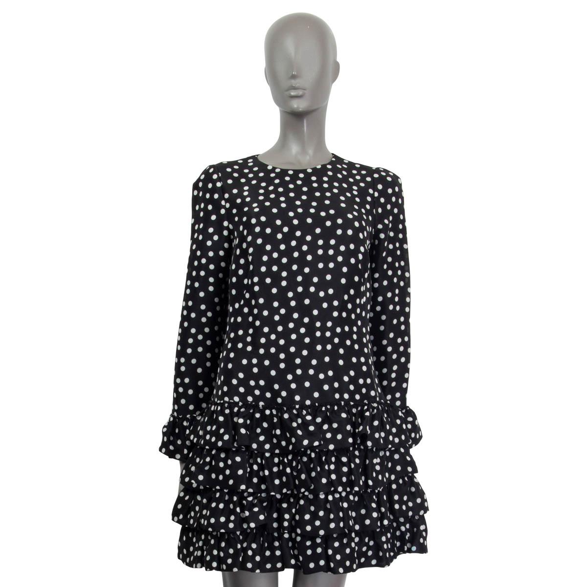 dolce and gabbana black and white polka dot dress