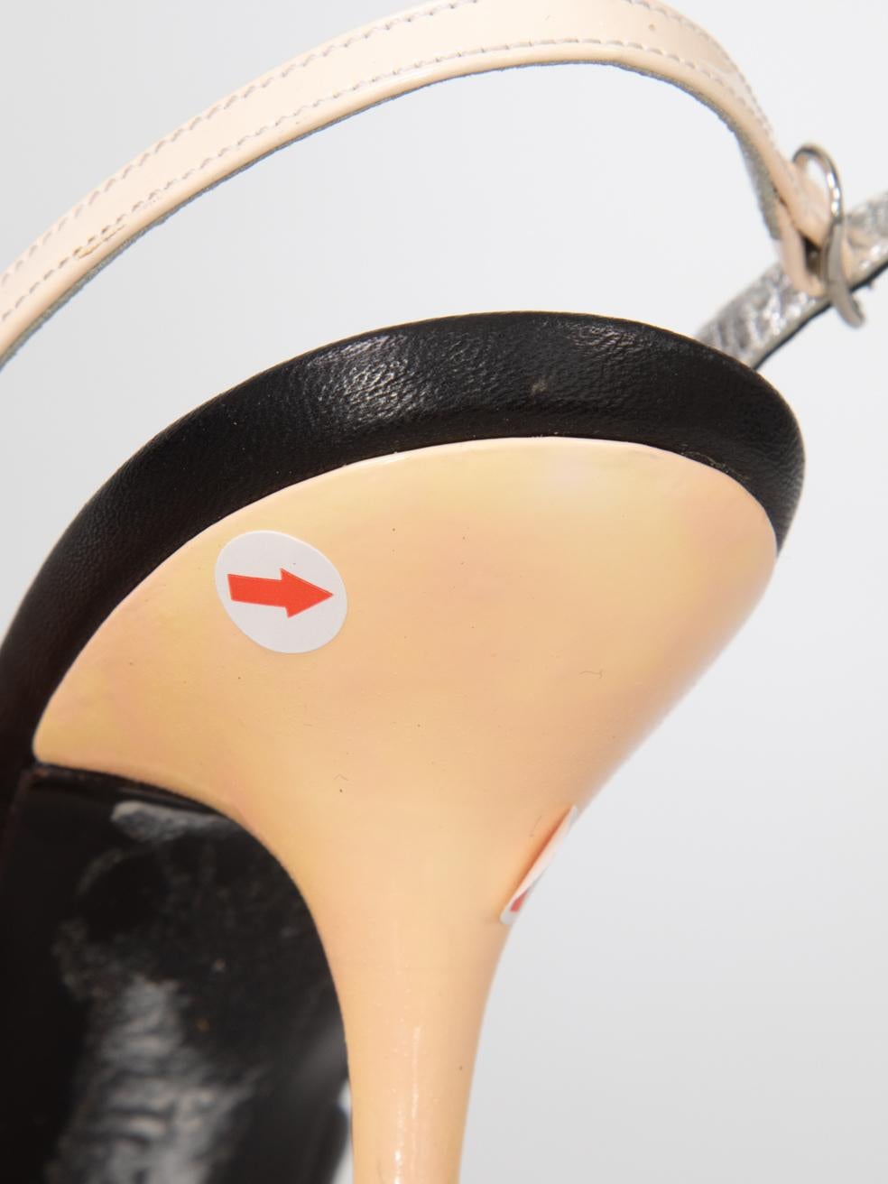 Dolce & Gabbana Noir & Blanc Talons Slingback Taille IT 37 4