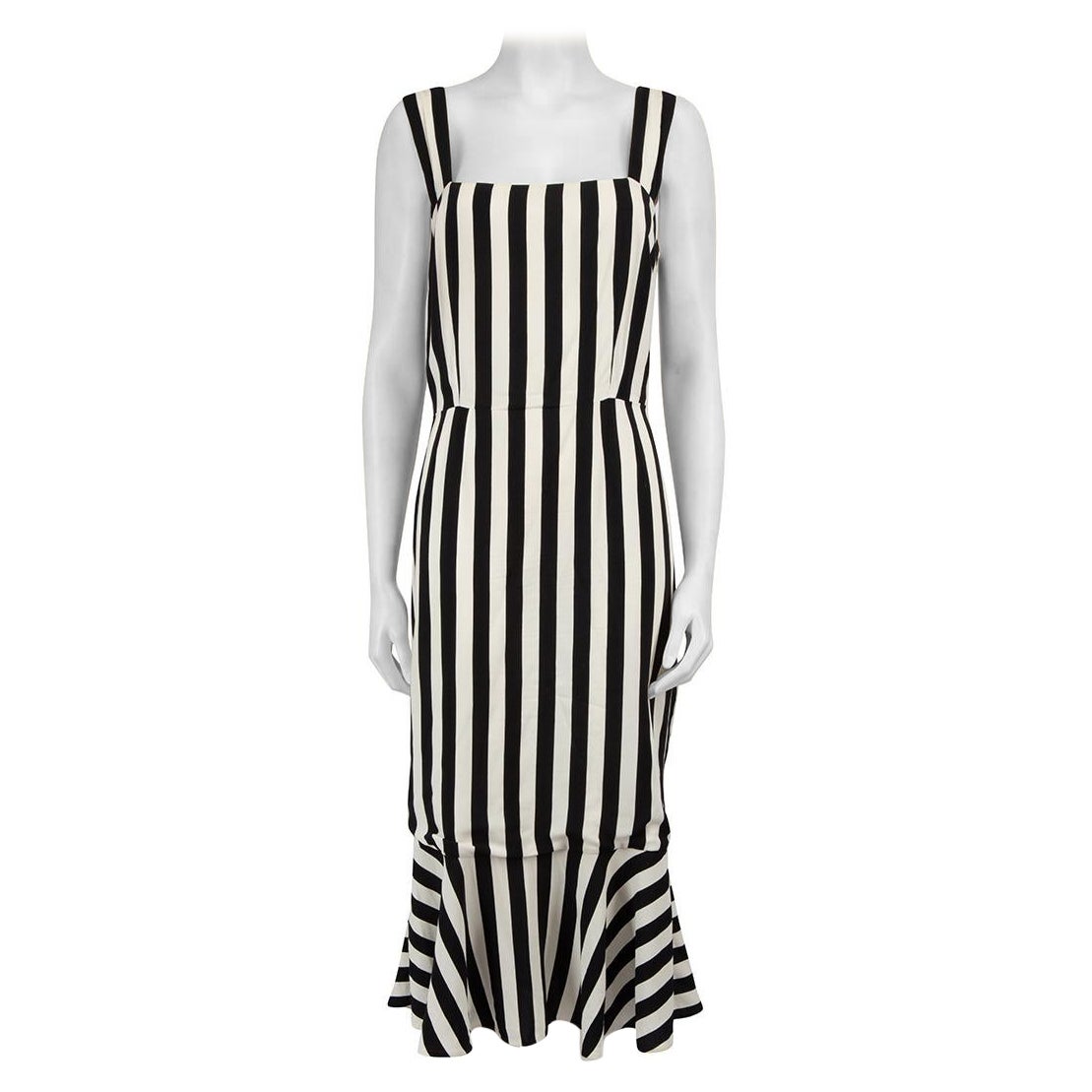 Dolce & Gabbana Black & White Striped Dress Size L