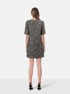 Dolce & Gabbana Black & White Tweed Pattern Dress Size L