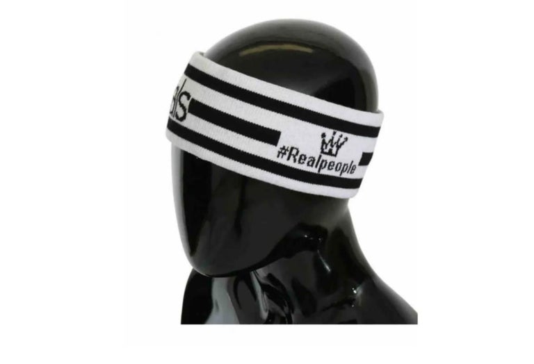 Dolce and Gabbana Black White Wool DG Millennials Headband  display picture 1
