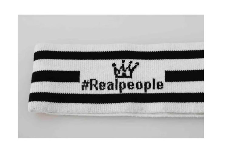 Dolce and Gabbana Black White Wool DG Millennials Headband  display picture 1