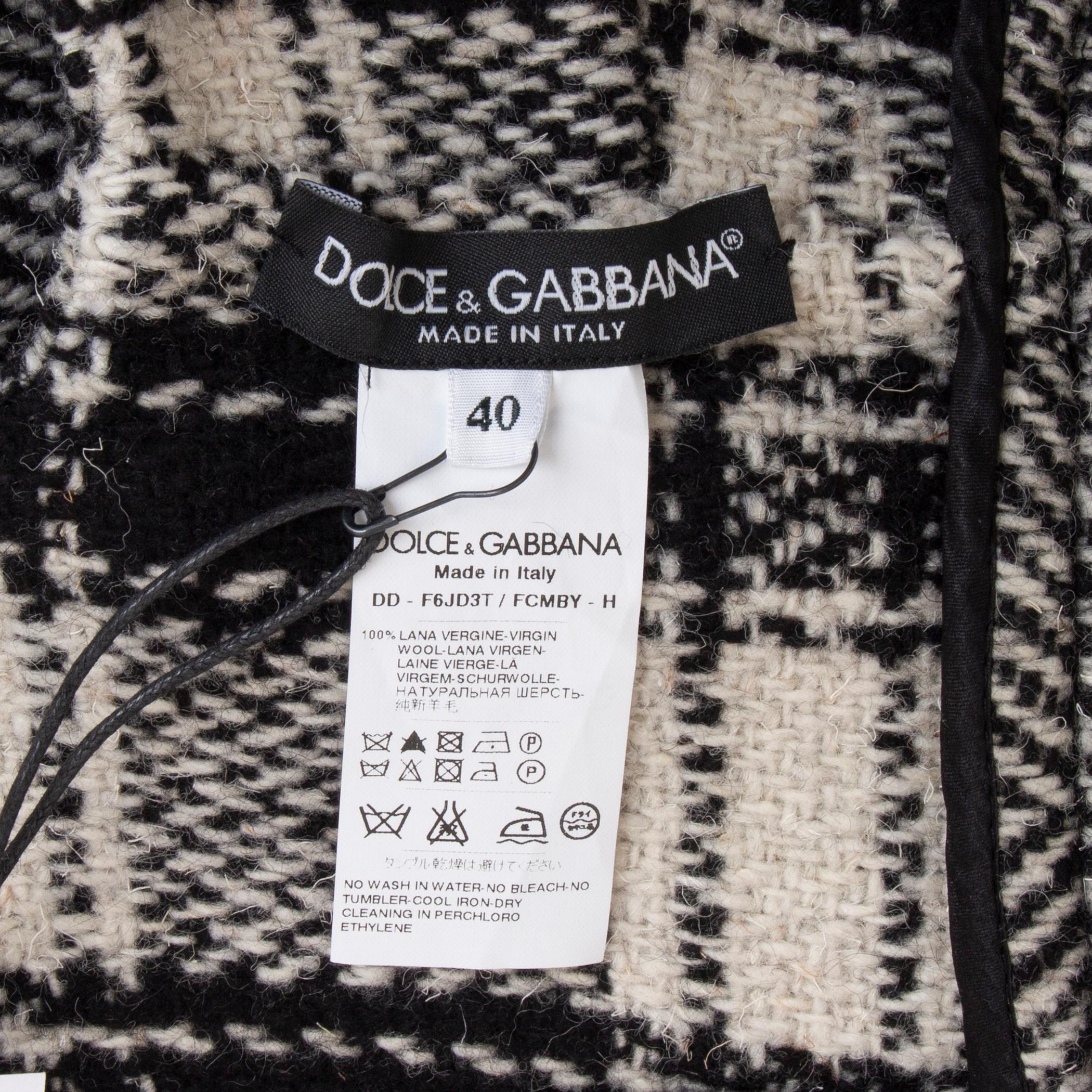 dolce and gabbana black and white dress