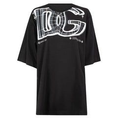 Dolce 
Gabbana Black Wireframe Graphic Logo T-Shirt Size XXXL