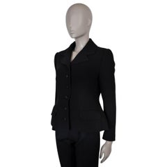 DOLCE & GABBANA schwarze Wolle 2024 SINGLE BREASTED Blazer Jacke 44 L