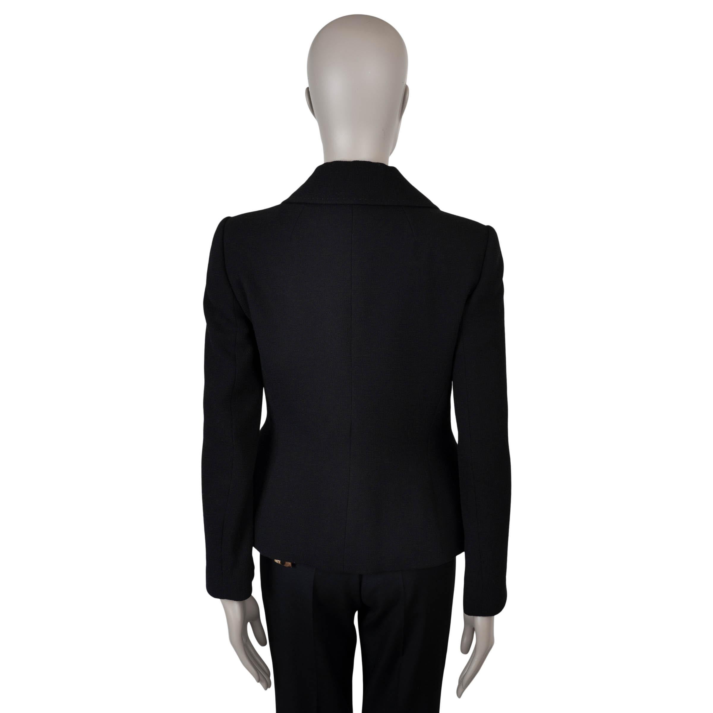 Nero DOLCE & GABBANA giacca blazer in lana nera 2024 a petto singolo 44 L. in vendita