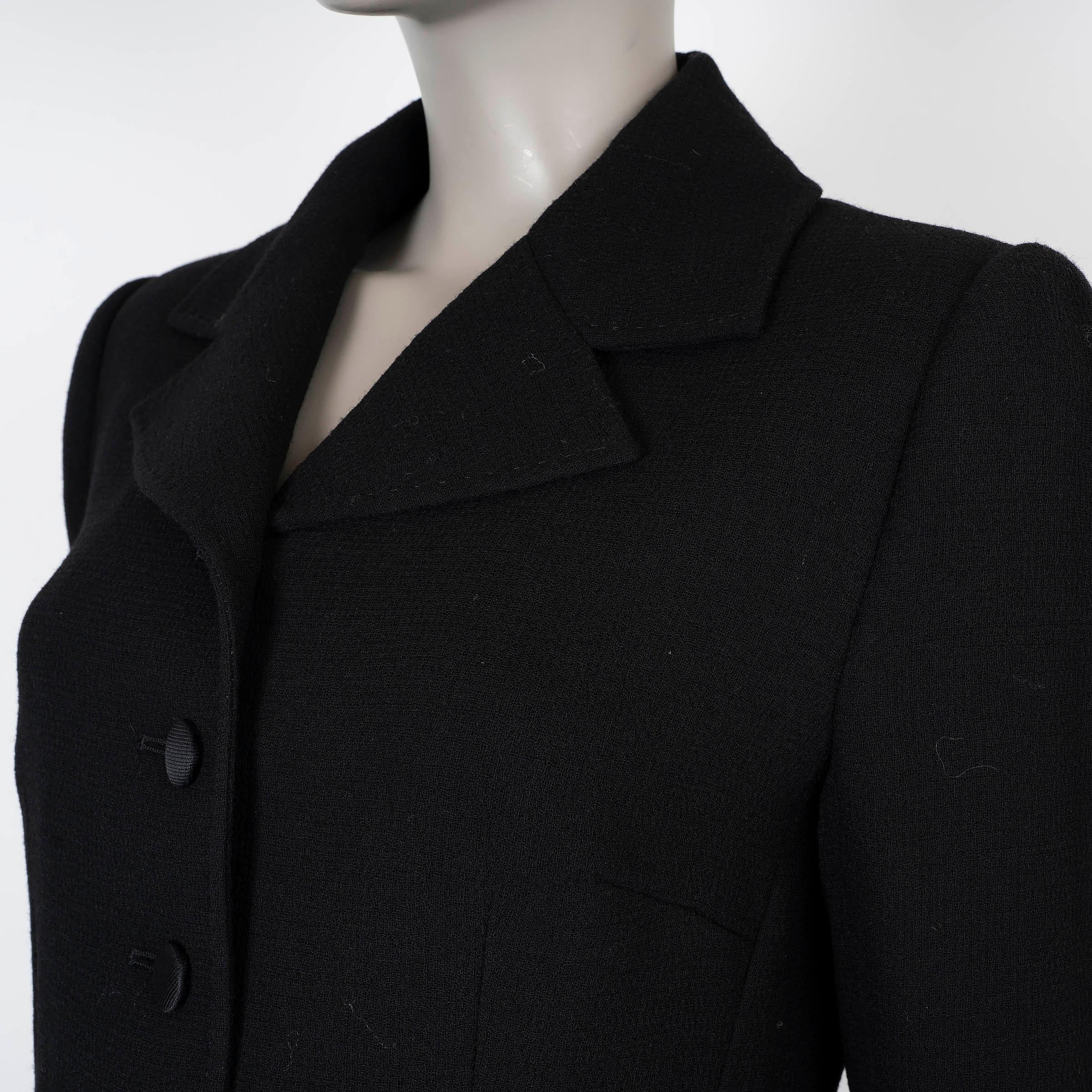 Donna DOLCE & GABBANA giacca blazer in lana nera 2024 a petto singolo 44 L. in vendita