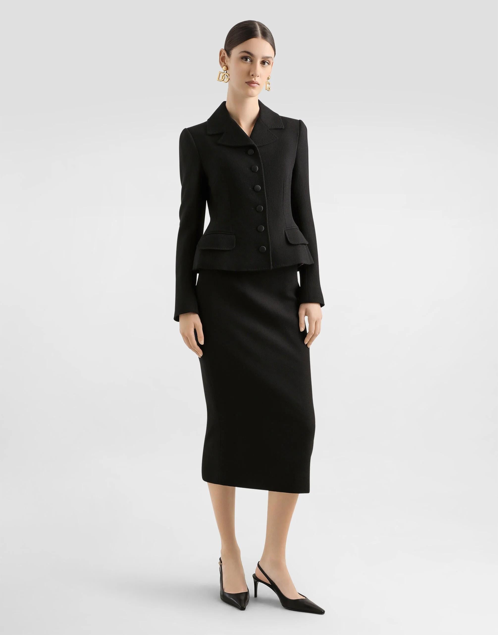 DOLCE & GABBANA giacca blazer in lana nera 2024 a petto singolo 44 L. in vendita 3